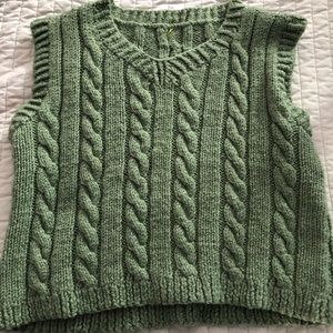 Green sweater vest
